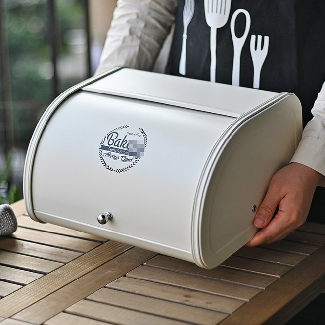 빈티지 브레드박스 영양제보관함 브레드함 영양제정리함 빵박스 빵보관함 철제 케이스 민트그린 블랙 (6 ) 연한핑크 1개, 아이보리핑크 * 1개