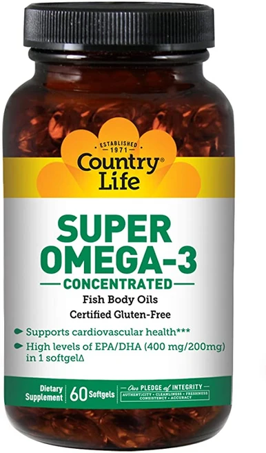 컨트리 라이프 슈퍼 오메가-3 60개, 1개, 60ml - 쿠팡