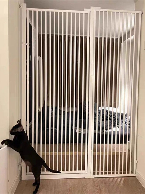 방묘창 방묘문 안전 펜스 고양이 현관 강아지 펫도어, 폭 101-110cm, 1개