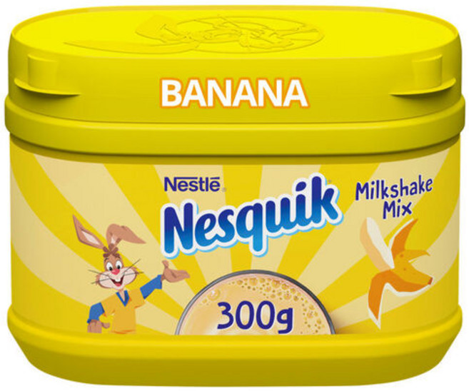 Nesquik 네스퀵 바나나 밀크 쉐이크 믹스 분말 300g 2팩, 2개, 1개입