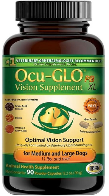 오큐글로 중형견 대형견 눈 영양제 미국 반려동물 영양제, 90정, 눈물개선/눈건강, 1개