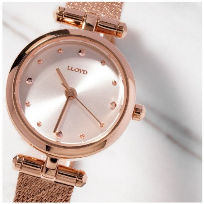 로이드 [DN] 여성시계 데일리 커팅 쥬얼 로즈골드 메쉬 시계 LL2G20C01IGG