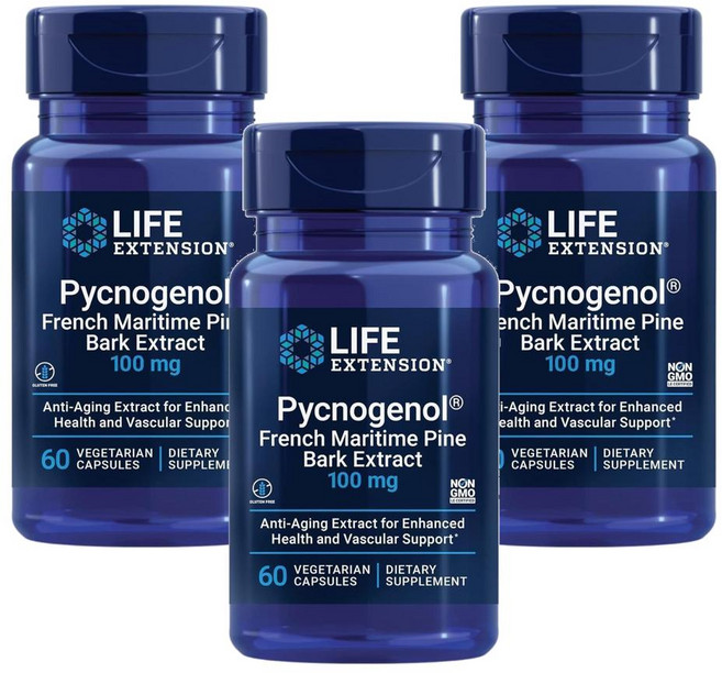 Life Extension 라이프 익스텐션 피크노제놀 100mg 60정, 3개