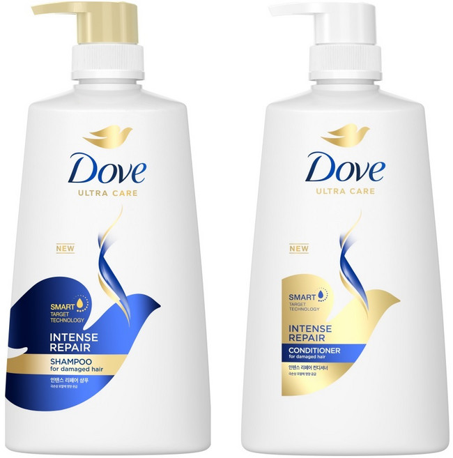 도브 인텐스 리페어 샴푸 680ml + 컨디셔너 660ml, 1개