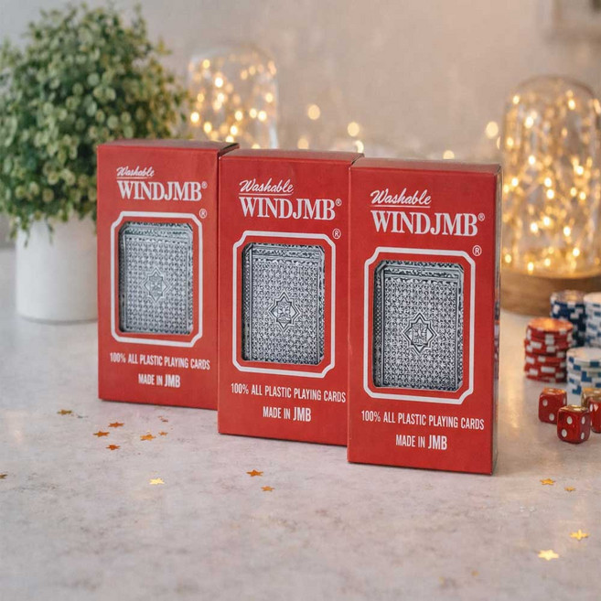 바람길 JMB 윈드 포커 트럼프카드 일본산, 3개, 레드