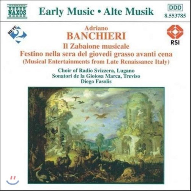 [CD] Diego Fasolis 반키에리: 자바이오네 무지칼레 - 후기 르네상스의 이탈리아 음악 (Early Music - Banchieri: Il Zab...