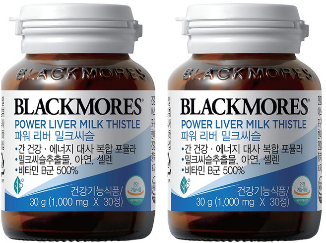 블랙모어스 파워 리버 밀크씨슬 30g, 30정, 2개