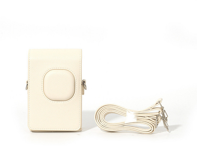 FUJIFILM LiPlay+ 復古相機包 PU皮質 適用於 MINI LiPlay+ 拍立得相機, 1個, 卡其色