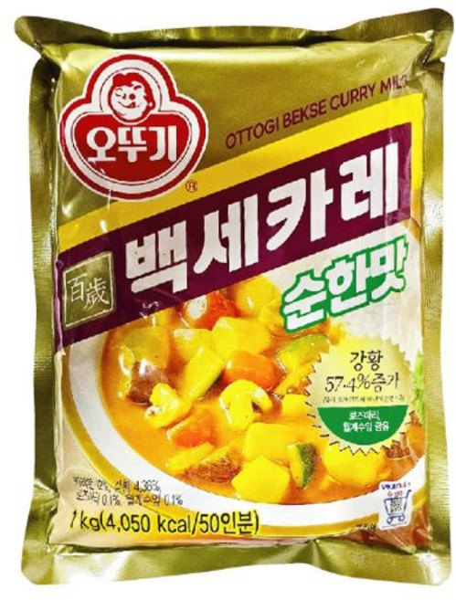 오뚜기 백세카레 순한맛 1kg 대용량 간편식, 7개