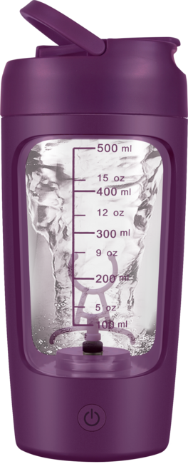 유아이 충전식 3세대 오토쉐이커 텀블러 650ml, 퍼플