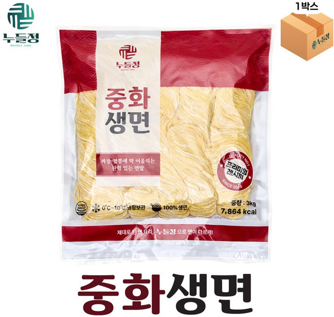 누들정 중화생면 업소용 60인분, 1박스, 12kg