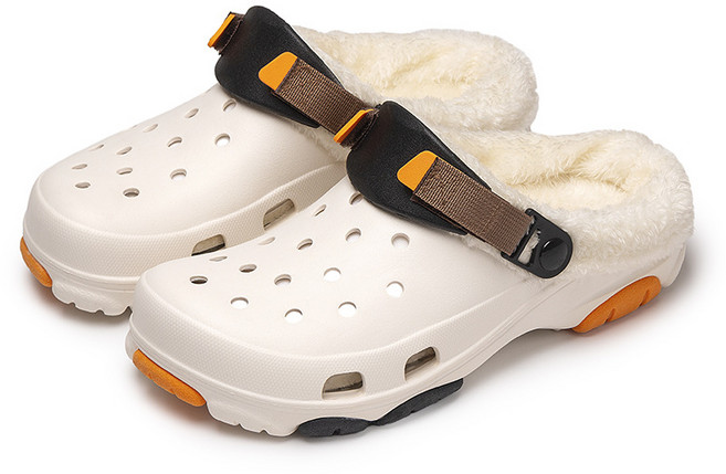 곰돌이샵 남녀공용 무중력 EVA 클로그 방한 슬리퍼 겨울 샌들 슬리퍼 커플 털 방한화