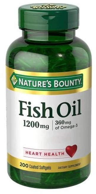 네이처스 바운티 오메가3 피쉬 오일 1200mg 200캡슐 Fish Oil Omega 3, 200정, 1개 - 쿠팡