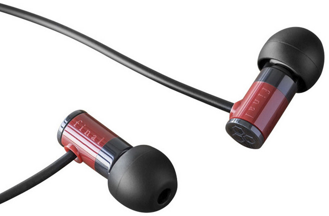 FINAL 마이크 없는 인이어 유선 이어폰, 레드, E1000