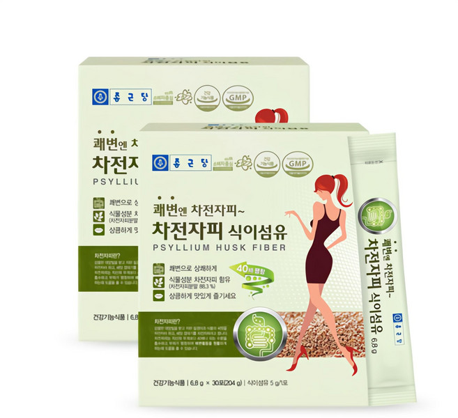 종근당 차전자피 식이섬유 30개입, 204g, 2개