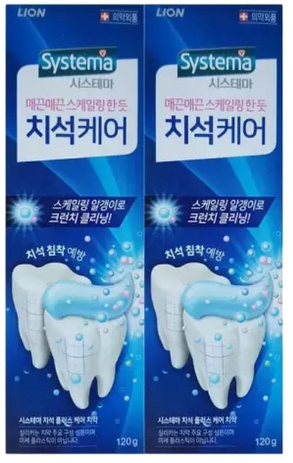 시스테마 치석플러스 케어치약 120g-2p, 120g, 2개
