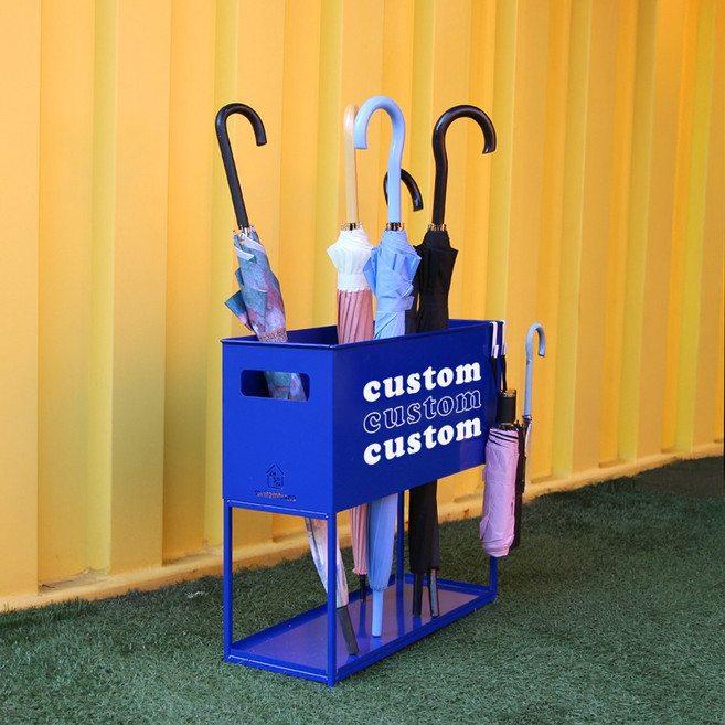 설렘하우스 맞춤제작 개업선물 입간판 베이직 커스텀 철제 우산꽃이 4color, 핑크, 옐로우