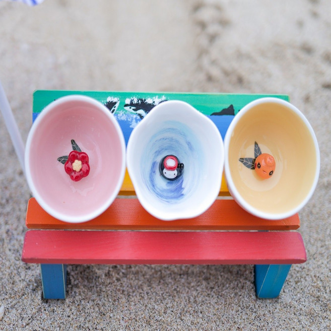 제주 한라봉 도자기잔 예쁜 소주잔 술잔 사케잔 막걸리잔, 03.해녀잔, 1개