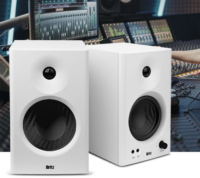 브리츠 스튜디오 모니터 스피커, BR-Monitor4, 화이트