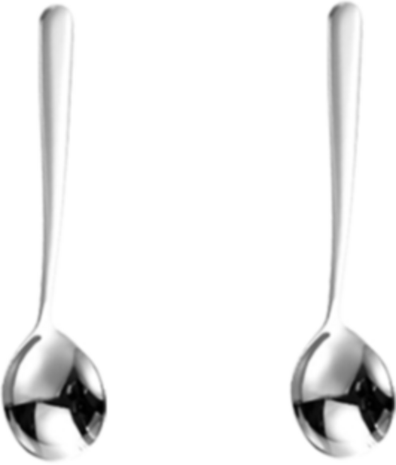 410不鏽鋼湯匙 圓湯匙 尖湯匙 冰沙勺, 湯匙 圓勺, 2個, 不鏽鋼餐具