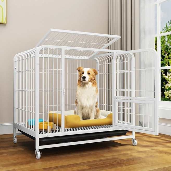반려동물 케이지 강아지 철장 사각철장, 1개, 흰색