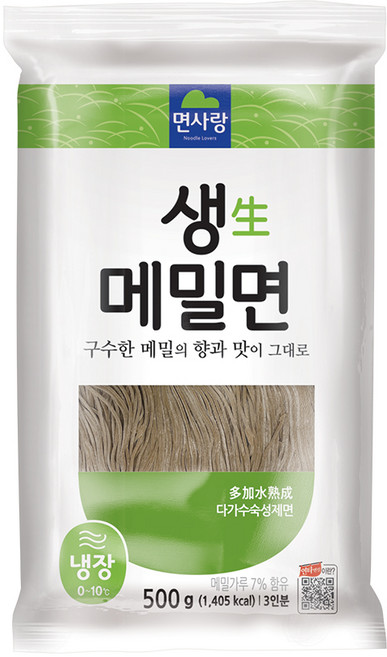 면사랑 생메밀면 (냉장), 1개, 500g