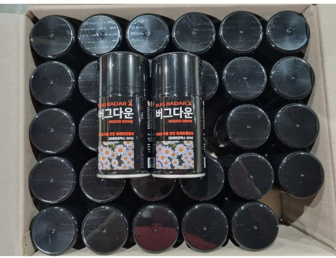 국화식물 천연 살충제 피레트린 50% 버그다운 모기 파리 자동 분사기형 280ml 파리퇴치제 (1박스 30개), 버그다운 1박스(30개)