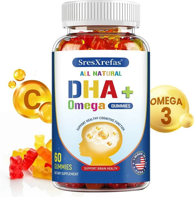 완전천연 DHA+omega 젤리 - 건강한 인지기능 지원 두뇌건강 지원, 2개, 60회분 - 쿠팡