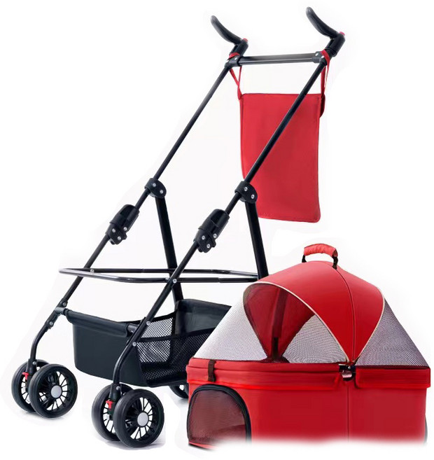 BLOWFISH FUGU분리형반려동물유모차 고양이 유모차 접이식 강아지유모차분리형, 1개