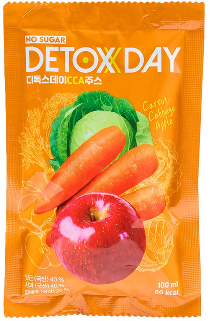 껍질까지 갈아 넣은 디톡스데이 CCA주스, 100ml, 30개