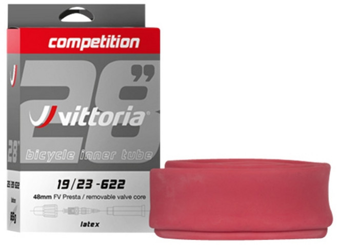 비토리아 콤피티션 라텍스 로드자전거 튜브, 1개