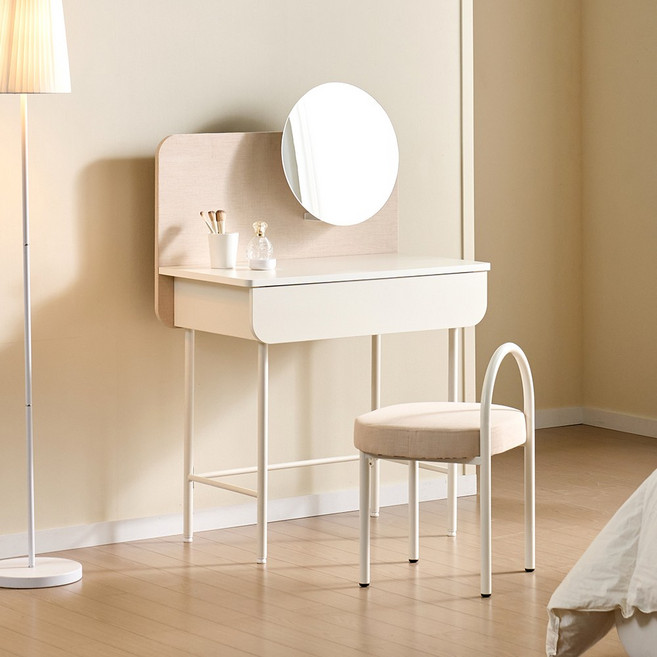 세이지홈 칼린 800 화장대 거울 세트 틈새 슬림 LPM 국내제작, 칼린 화장대 800+파티션 패브릭 베이지+거울