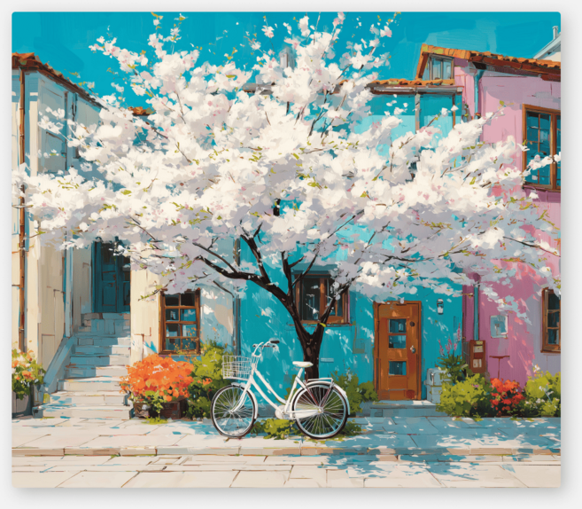 노아갤러리 인테리어 가리개천 대형 패브릭 포스터, 13.구름나무