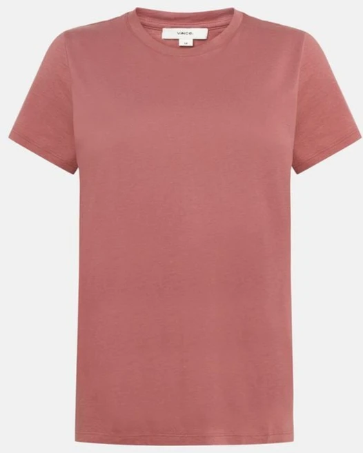 크루넥 피마 코튼 모달 티셔츠 로즈 VO38184674 (관부가세포함가) - 쿠팡