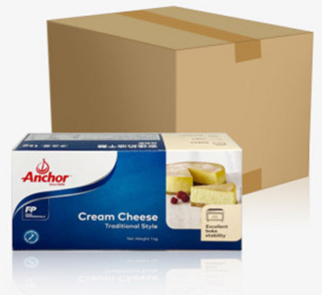 앵커 크림치즈 폰테라 ANCHOR 1kg x 12개입 (1박스) [아이스박스포함], 12개