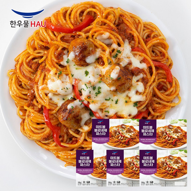 [치타마켓] 한우물 미트볼 볼로네제 파스타, 5개, 310g