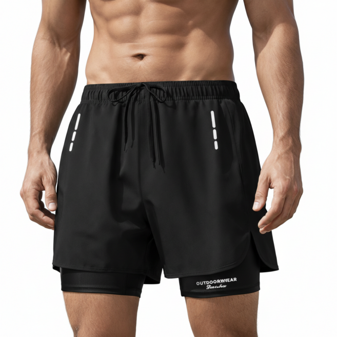 아데트 남자수영복 반바지 래쉬가드 투인원 워터팬츠 5부 보드숏 숏사각