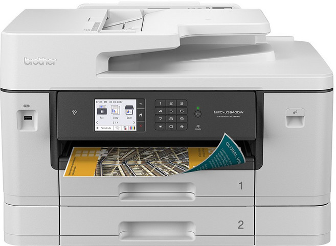 Brother A3彩色複合事務機 雙紙匣設計 支援無線網路與自動雙面列印, MFC-J3940DW(含原廠墨匣),單機乙台(保固一年), J3940DW