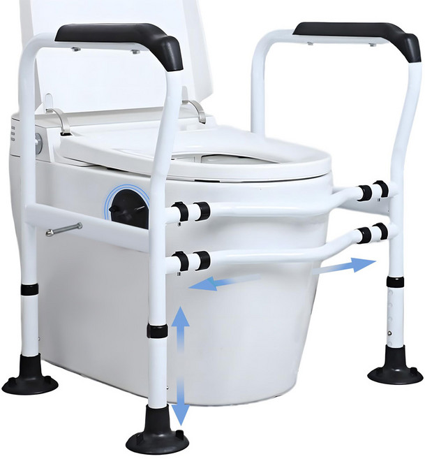 변기 안전 손잡이 보조대 변기 안전 바 변기 안전 손잡이 흡착식 장애인 화장실 안전 바 설치, 1개