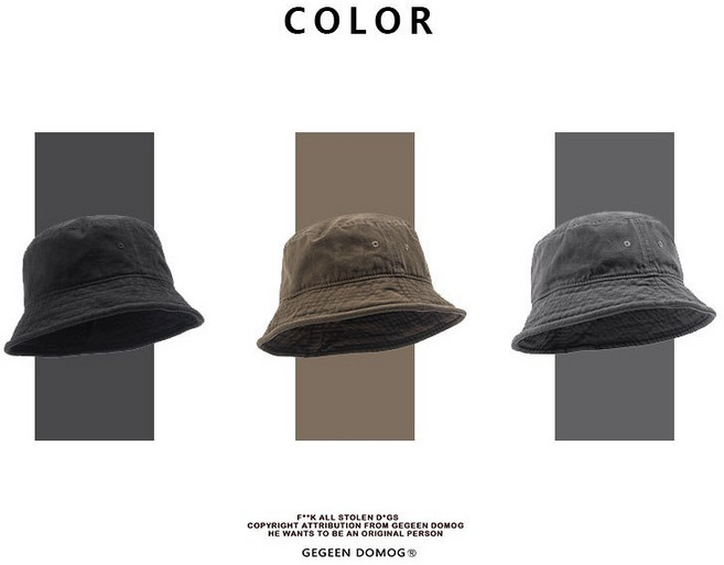 버킷햇 하나만으로 스타일리쉬 연예인연출 워싱 무지코튼 소두핏 LucySKy 벙거지모자