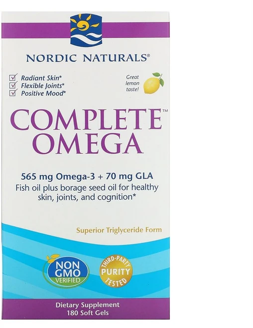 노르딕네츄럴 Complete Omega3 레몬 180정 565mg 3개월분, 1개 - 쿠팡