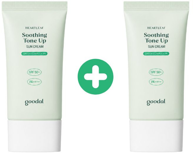 구달 어성초 진정 그린 톤업 선크림, 50ml, 2개