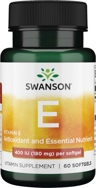 Swanson 斯旺森 維生素E軟膠囊 400IU, 60顆, 1罐
