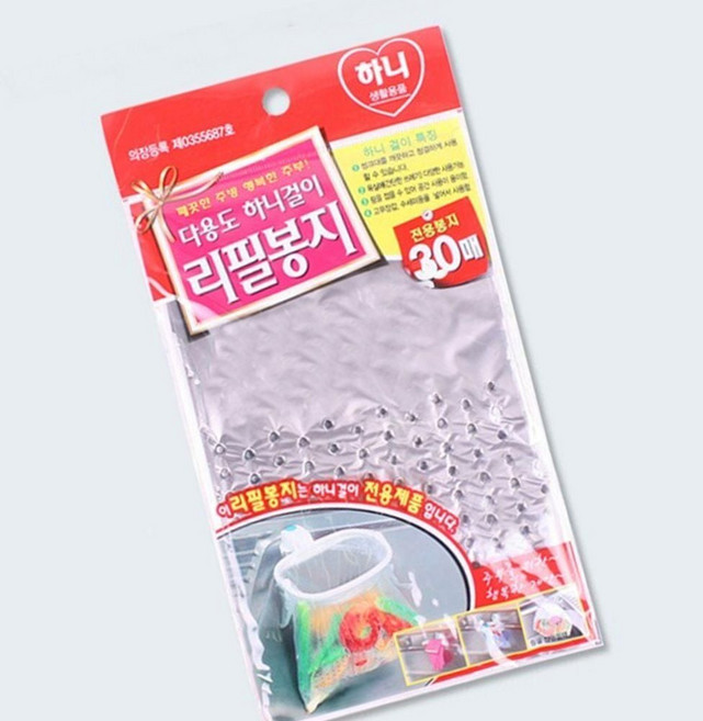 해피딜 다용도 하니걸이 리필봉지(30매) 욕실 음식물쓰레기