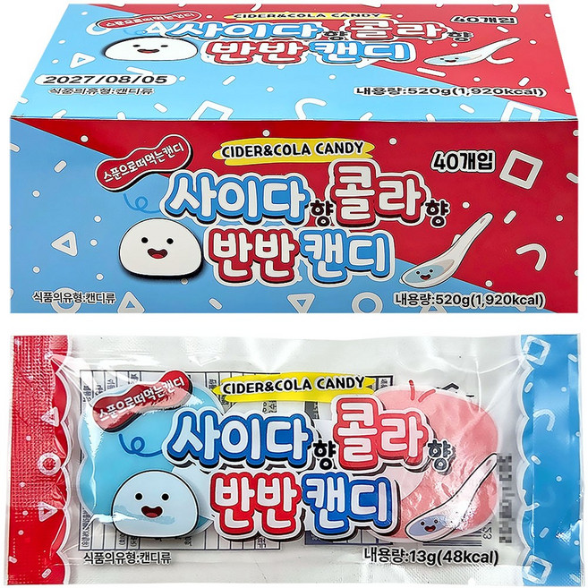 사이다향&콜라향 반반캔디, 1개, 520g