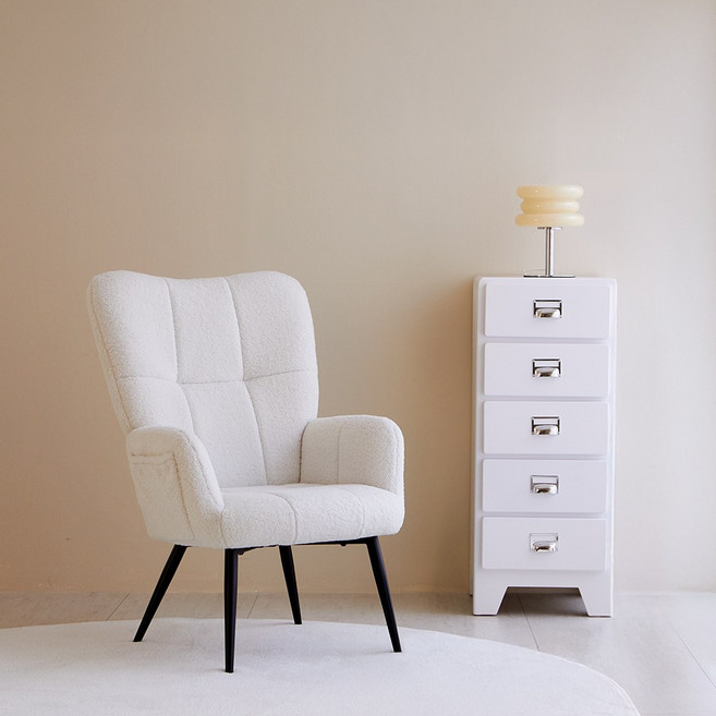 [리비니아] 1862 가죽 릴렉스 카페암체어 1인용 소파/암체어/수유의자/독서체어/안락의자, 양털