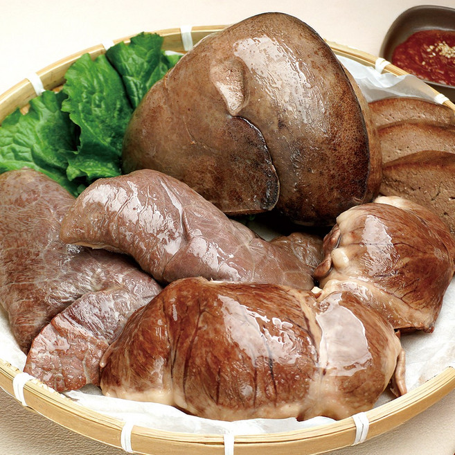 맛팜 국내산 삶은 돼지내장 모듬(염통 허파 간), 1개, 2kg