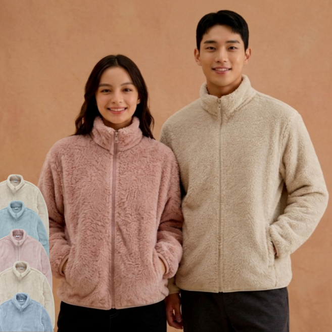 [국내본사정품] 스파오 남녀공용 베이직 퍼플리스 집업