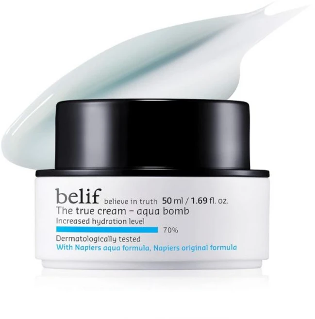 belif believe in truth 벨리프트루크림 아쿠아밤 50ml 경량보습크림 여성코트 귀리껍질 하이드레이션페이스크림 복합피부에서 지성피부 데이크림페이스케어 한국, 50 ml, 1개 - 쿠팡