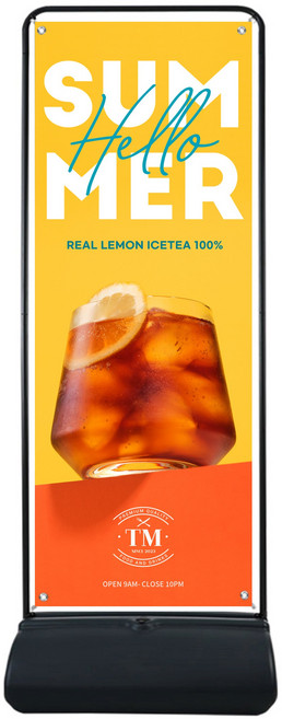 디피제로 초대형 물통 50L 실외용 철재배너 거치대 양면 디자인제작 가능, NTS, 블랙, 1개